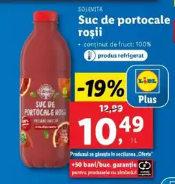 Lidl SOLEVITA Suc de portocale roşii Ofertă