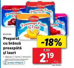 Lidl MILBONA Preparat cu brânză proaspătă şi iaurt Ofertă