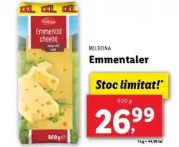 Lidl MILBONA Emmentaler Ofertă