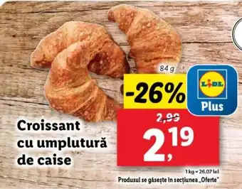 Lidl Croissant cu umplutură de caise Ofertă