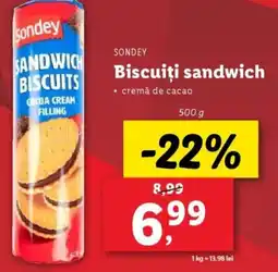 Lidl SONDEY Biscuiți sandwich Ofertă