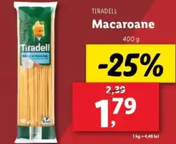 Lidl TIRADELL Macaroane Ofertă