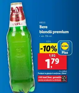 Lidl ARGUS Bere blondă premium Ofertă