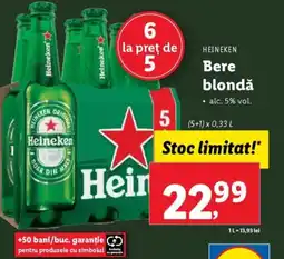 Lidl HEINEKEN Bere blondǎ Ofertă