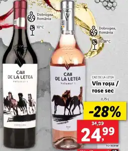 Lidl CALl DE LA LETEA Vin rosu / rose sec Ofertă