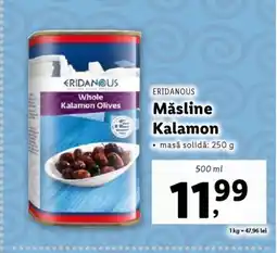 Lidl ERIDANOUS Măsline Kalamon Ofertă