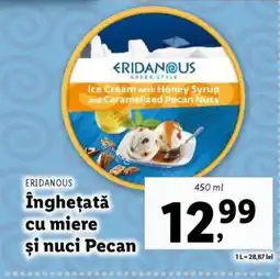Lidl ERIDANOUS Îngheţată cu miere şi nuci Pecan Ofertă