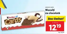 Lidl KINDER Cards Biscuiţi cu ciocolată Ofertă