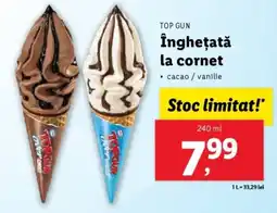 Lidl TOP GUN Îngheţată la cornet Ofertă