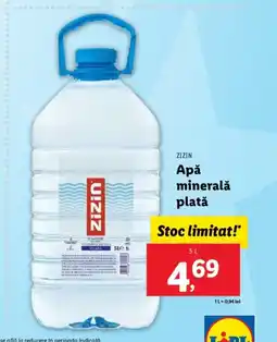 Lidl ZIZIN Apa minerală plată Ofertă