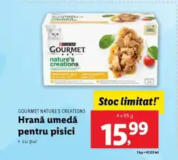 Lidl Gourmet Nature's Creations Hrană umedă pentru pisici Ofertă