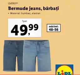 Lidl LIVERGY® Bermude jeans, bărbați Ofertă