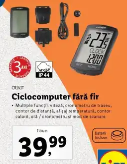 Lidl CRIVIT Ciclocomputer fără fir Ofertă