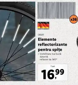 Lidl CRIVIT Elemente reflectorizante pentru spiţe Ofertă