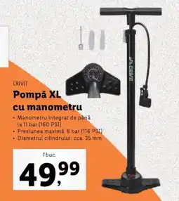 Lidl CRIVIT Pompǎ XL cu manometru Ofertă