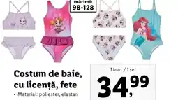 Costum de baie, cu licenţă, fete