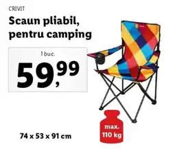 Lidl CRIVIT Scaun pliabil, pentru camping Ofertă