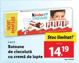 Lidl Batoane de ciocolată cu cremă de lapte Ofertă