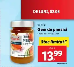 Lidl Gem de piersici Ofertă