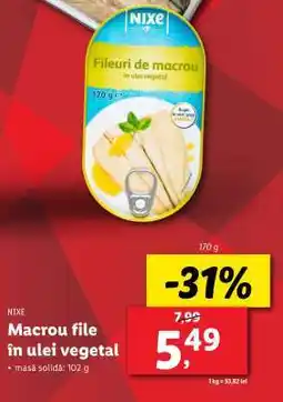 Lidl Macrou file în ulei vegetal Ofertă