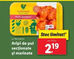 Lidl Aripi de pui secționate și marinate Ofertă