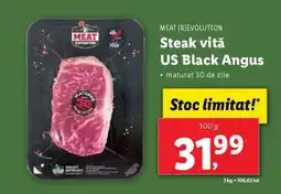 Lidl Steak vită US Black Angus Ofertă