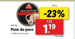 Lidl Pate de porc Ofertă