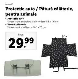 Lidl Zoofari Protecție auto / Pătură călătorie, pentru animale Ofertă