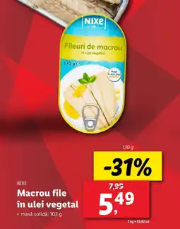 Lidl NIXE Macrou file în ulei vegetal Ofertă