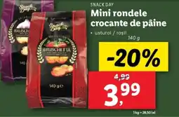 Lidl SNACK DAY Mini rondele crocante de pâine Ofertă
