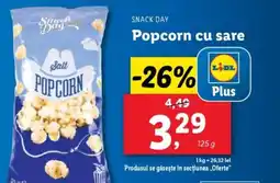 Lidl SNACK DAY Popcorn cu sare Ofertă
