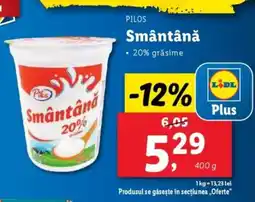 Lidl PILOS Smântână Ofertă