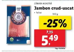 Lidl CÂMARA NOASTRĂ Jambon crud-uscat Ofertă