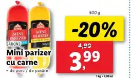 Lidl BARONI Mini parizer cu carne Ofertă