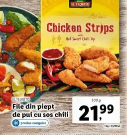 Lidl EL TEQUITO File din piept de pui cu sos chili Ofertă