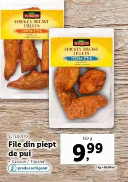 Lidl EL TEQUITO File din piept de pui Ofertă