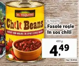 Lidl EL TEQUITO Fasole rosie în sos chili Ofertă