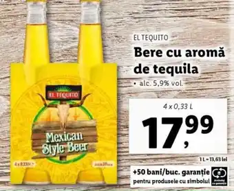 Lidl EL TEQUITO Bere cu aromă de tequila Ofertă
