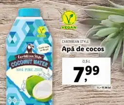 Lidl CARIBBEAN STYLE Apă de cocos Ofertă