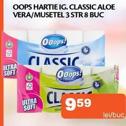 Oops hartie ig. classic aloe vera/musetel 3 str 8 buc