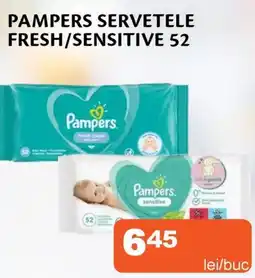 Unicarm Pampers servetele fresh/sensitive 52 Ofertă