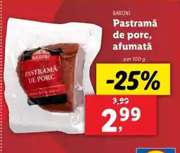 Lidl Pastramă de porc afumată Ofertă