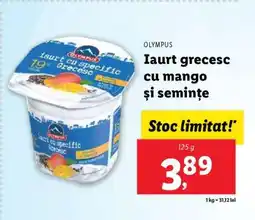 Lidl Iaurt grecesc cu mango și semințe Ofertă