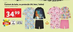 Lidl Costum de baie, cu protecție UV, fete / băieți Ofertă