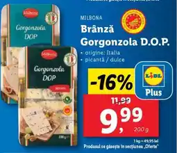 Lidl Brânză Gorgonzola D.O.P Ofertă