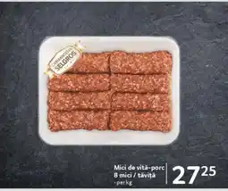 Selgros Mici de vitǎ-porc 8 mici / tăviță Ofertă