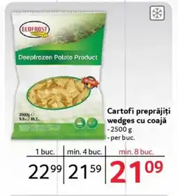 Selgros ECOFROST Cartofi preprăjiți wedges cu coajă Ofertă