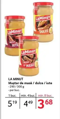 LA MINUT Muştar de masă / dulce / iute