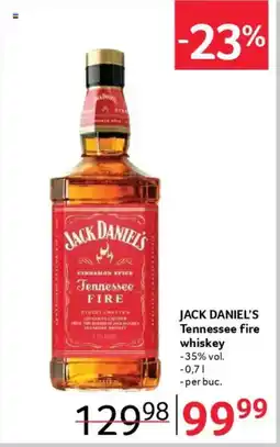 Selgros JACK DANIEL'S Tennessee fire whiskey Ofertă