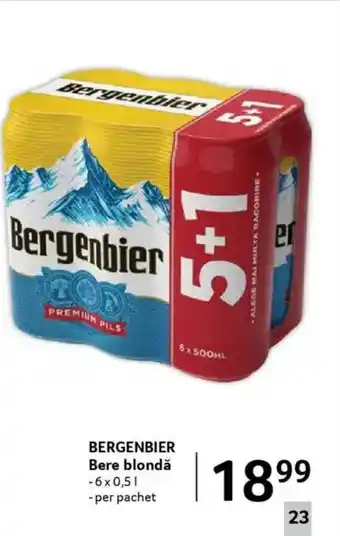 Selgros BERGENBIER Bere blondǎ Ofertă